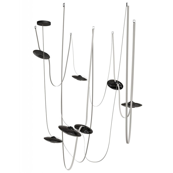 Avenue Fremont ​Belt 7-Lt 826"L Pendant, Ivory/Smoked Disc - AEHF7207-G202-IVY