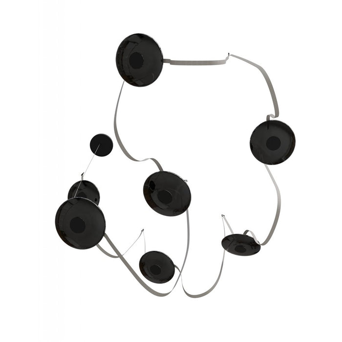 Avenue Fremont Belt 7-Lt 826"L Pendant, Ivory/Smoked Disc