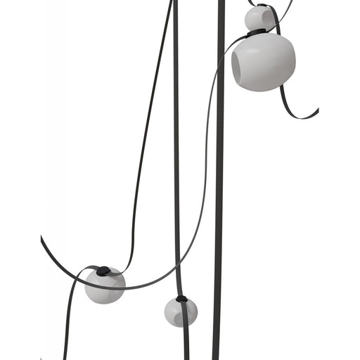 Avenue Fremont Belt 7-Lt 826"L Pendant, Black/WH Open Globes