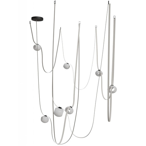 Avenue Fremont ​Belt 7-Lt 826"L Pendant, IV/WH Open Globes - AEHF7207-G301-IVY