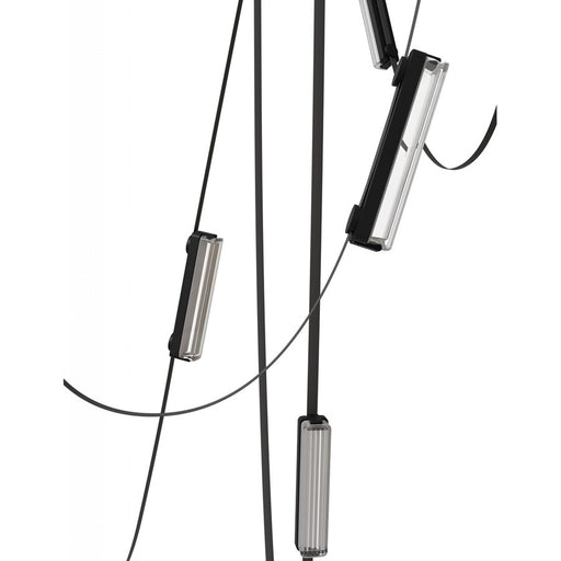 Avenue Fremont Belt 7-Lt 826"L Pendant, Black/Ribbed Bars