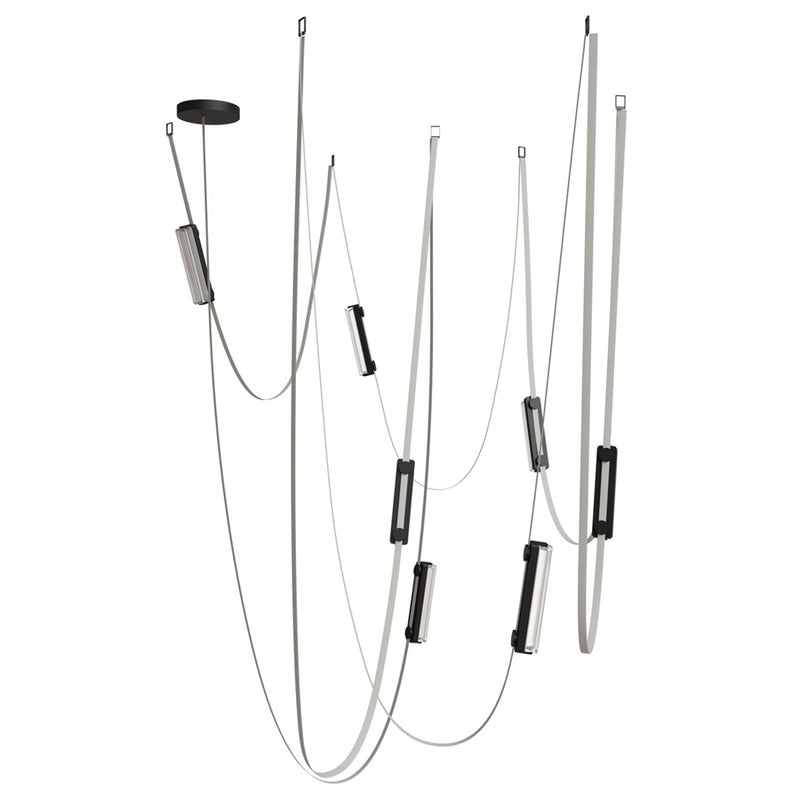 Avenue Fremont Belt 7-Lt 826"L Pendant, Ivory/Ribbed Bars - AEHF7207-G400-IVY