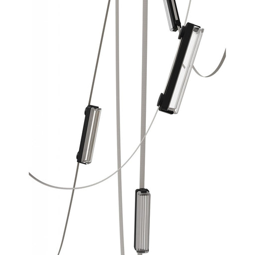 Avenue Fremont Belt 7-Lt 826"L Pendant, Ivory/Ribbed Bars