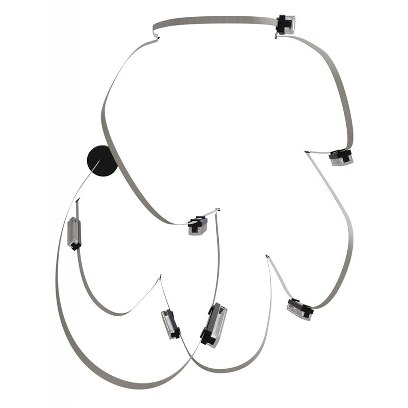 Avenue Fremont Belt 7-Lt 826"L Pendant, Ivory/Ribbed Bars - AEHF7207-G400-IVY