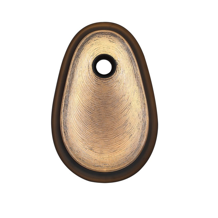 Avenue Palmea 15.5"H Oval Shape LED Wall Sconce, Black/Smoked