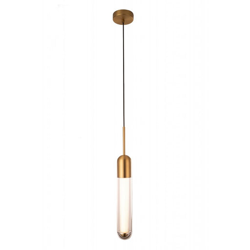 Avenue Lighting Nautilus 1 Light 24" Pendant, Aged Brass