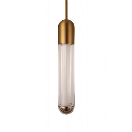 Avenue Lighting Nautilus 1 Light 24" Pendant, Aged Brass