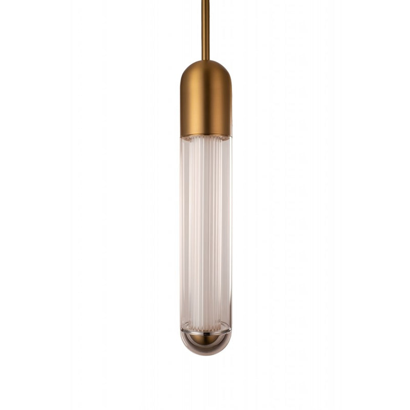 Avenue Lighting Nautilus 1 Light 24" Pendant, Aged Brass - HF7301-AB