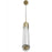 Avenue Lighting Nautilus 1 Light 24" Pendant, Aged Brass
