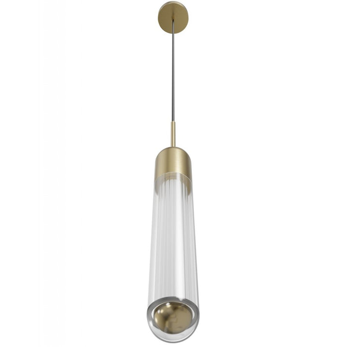 Avenue Lighting Nautilus 1 Light 24" Pendant, Aged Brass