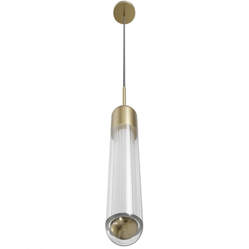 Avenue Lighting Nautilus 1 Light 24" Pendant, Aged Brass - HF7301-AB