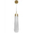 Avenue Lighting Tribeca 1 Light 27" Pendant, Aged Brass/White