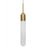 Avenue Lighting Tribeca 1 Light 27" Pendant, Aged Brass/White