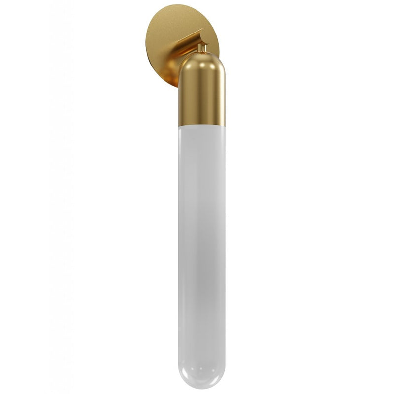 Avenue Lighting Tribeca 1 Light 25" Wall Sconce, Aged Brass/White - HF7401-AB