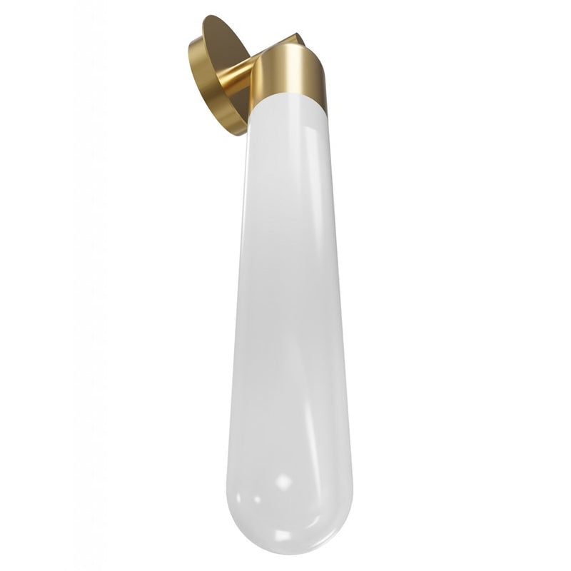 Avenue Lighting Tribeca 1 Light 25" Wall Sconce, Aged Brass/White - HF7401-AB