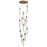 Avenue Lighting Tribeca 13Lt 10" Pendant/Multi Port , Brass/White
