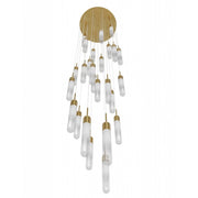 Avenue Lighting Tribeca 25 Light Pendant, Aged Brass/White
