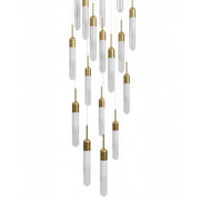 Avenue Lighting Tribeca 25 Light Pendant, Aged Brass/White