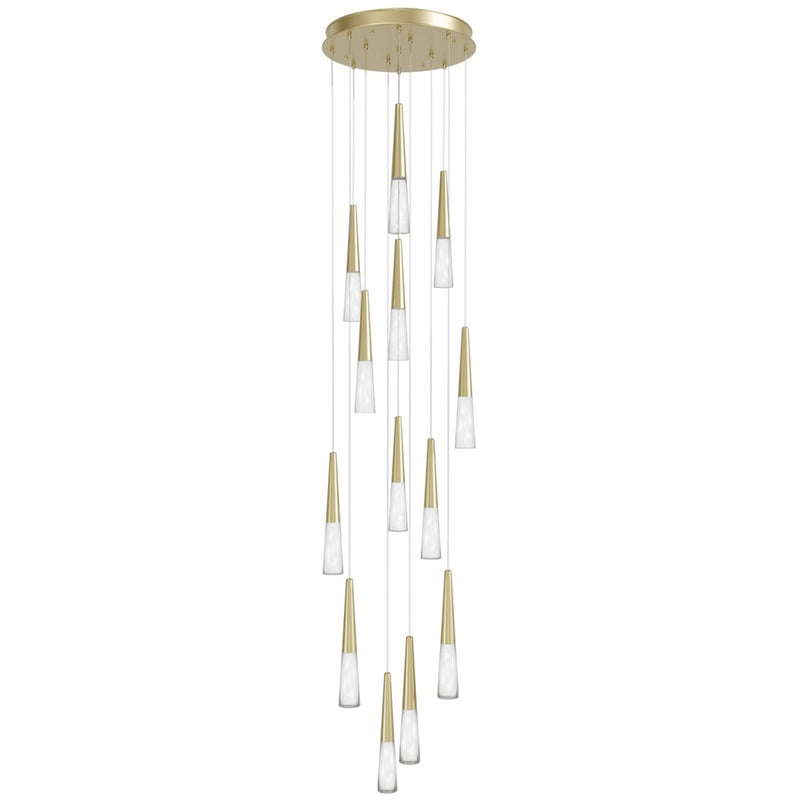 Avenue Lighting Encino 13Lt 140" Pendant/Multi Port , Brushed Brass - HF7713-BB
