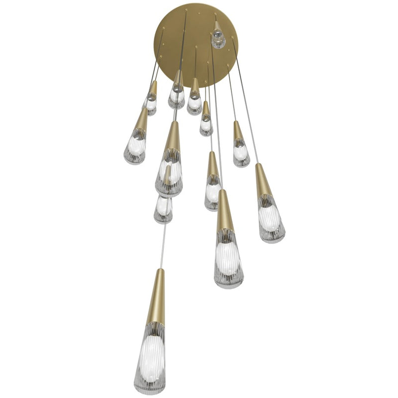 Avenue Lighting Encino 13Lt 140" Pendant/Multi Port , Brushed Brass - HF7713-BB