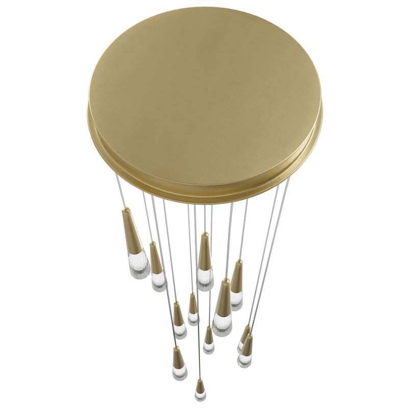 Avenue Lighting Encino 13Lt 140" Pendant/Multi Port , Brushed Brass - HF7713-BB