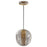 Avenue Lighting Cosmopolitan 1 Light 10" Pendant, Aged Brass