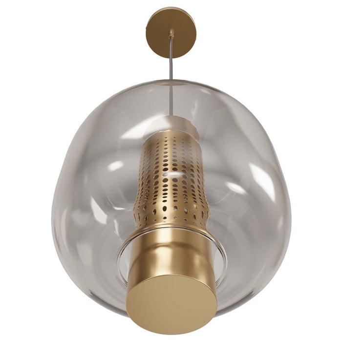 Avenue Lighting Cosmopolitan 1 Light 12" Pendant, Aged Brass
