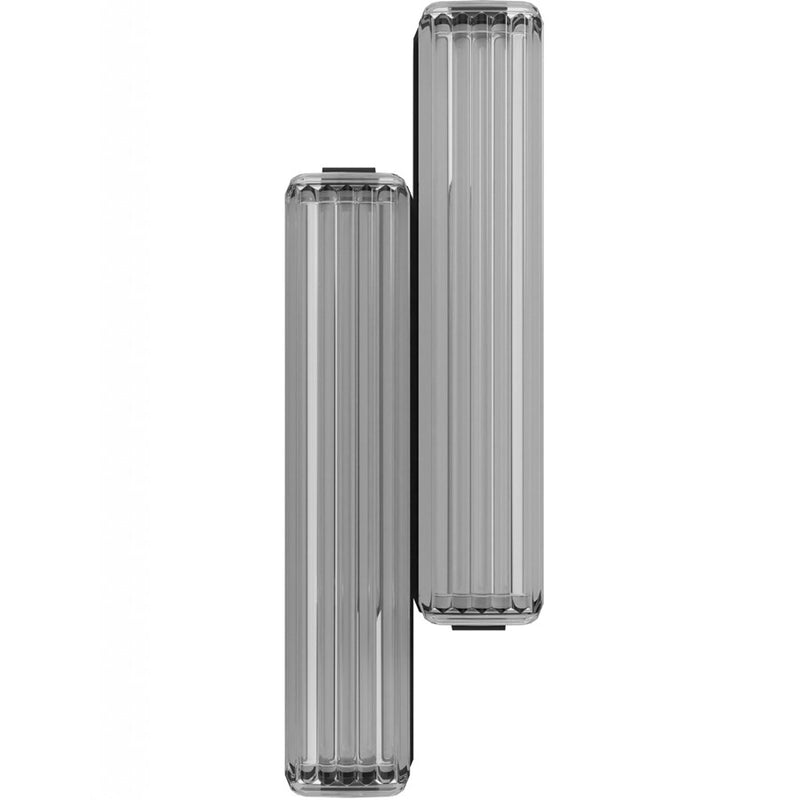 Avenue Lighting Fremont 2-Light LED Bar, Black/Ribbed Glass - AEHF7882-BK