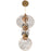 Avenue Lighting Avra LED 20" Pendant, Aged Brass/Top Stacked Glass