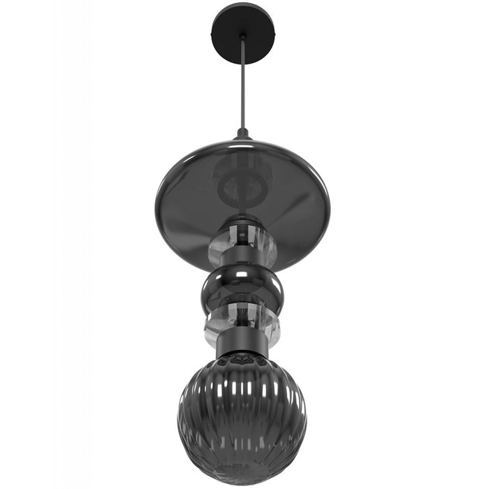 Avenue Lighting Avra 3 Light 21" Pendant, Black/Black