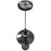 Avenue Lighting Avra 3 Light 21" Pendant, Black/Black