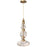 Avenue Lighting Avra LED 20" Pendant, Brass/Bottom Stacked Glass