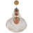 Avenue Lighting Avra LED 20" Pendant, Brass/Bottom Stacked Glass