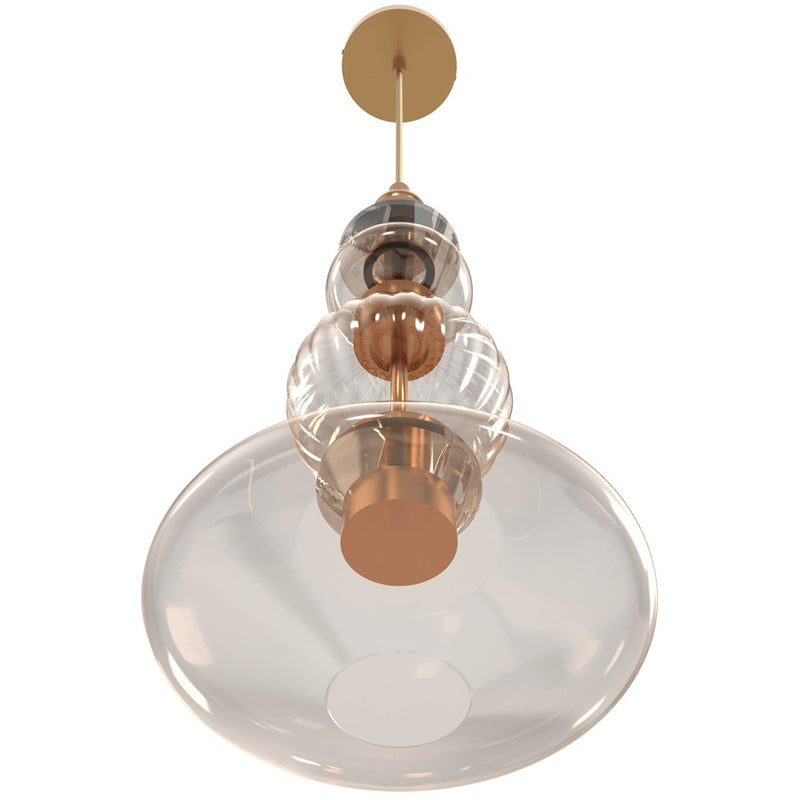 Avenue Lighting Avra LED 20" Pendant, Brass/Bottom Stacked Glass - HF7901-AB