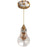 Avenue Lighting Avra LED 20" Pendant, Brass/Bottom Stacked Glass