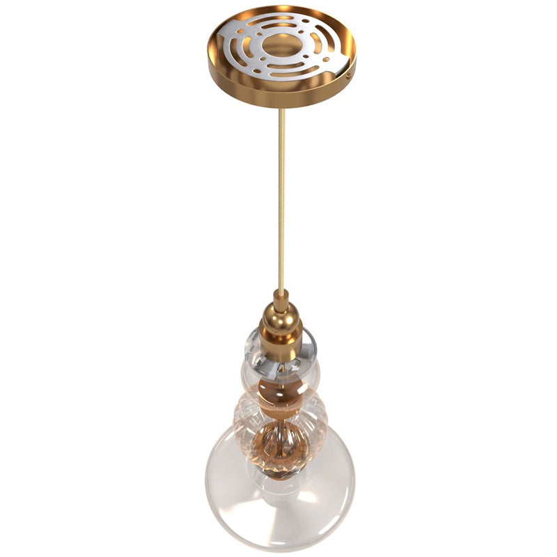 Avenue Lighting Avra LED 20" Pendant, Brass/Bottom Stacked Glass - HF7901-AB
