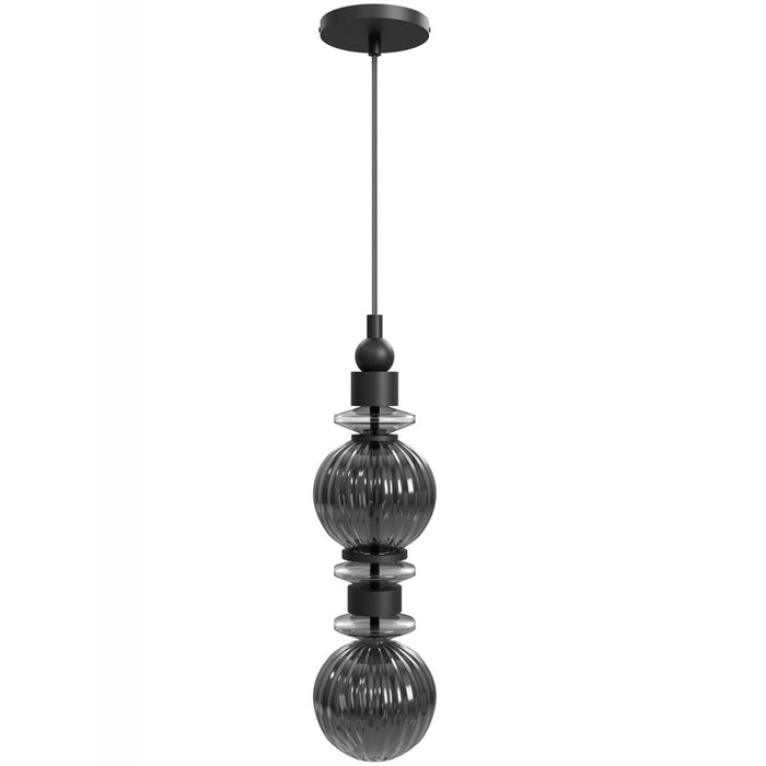 Avenue Lighting Avra 2 Light 18" Pendant, Black/Black - HF7902-BK