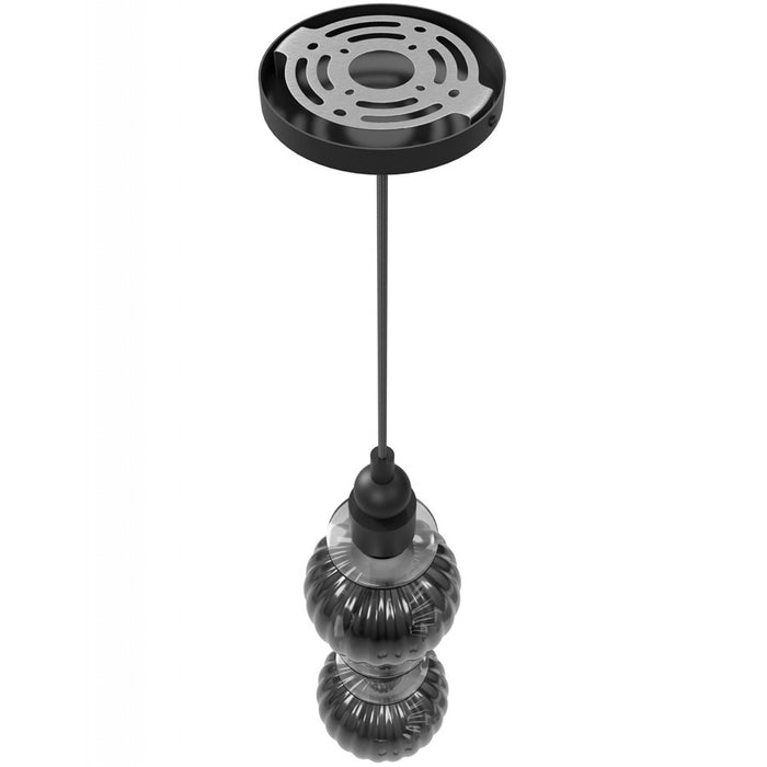 Avenue Lighting Avra 2 Light 18" Pendant, Black/Black