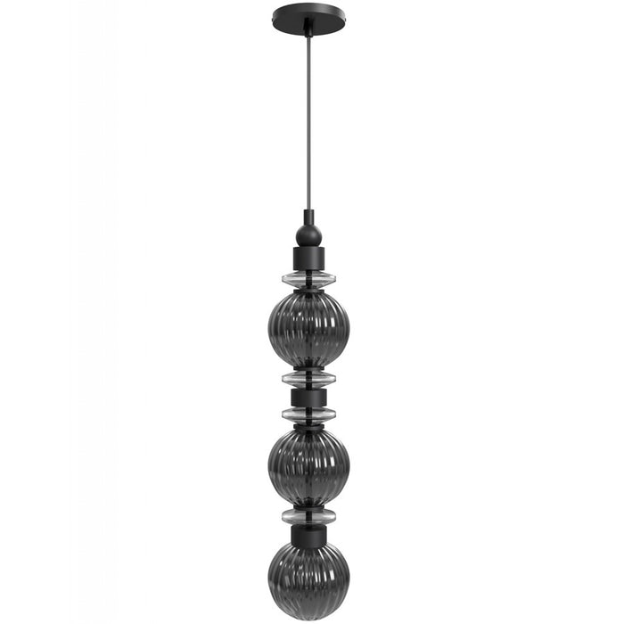 Avenue Lighting Avra 3 Light 27" Pendant, Black/Black - HF7903-BK