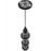 Avenue Lighting Avra 3 Light 27" Pendant, Black/Black