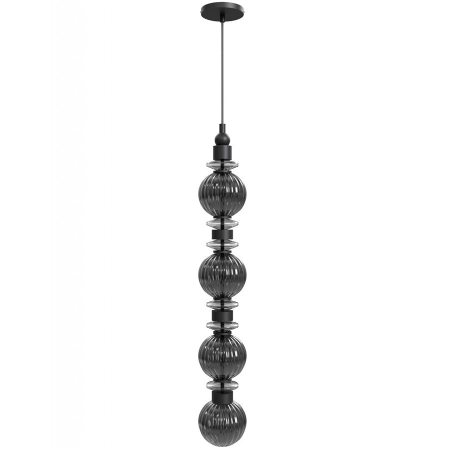 Avenue Lighting Avra 4 Light 35" Pendant, Black/Black - HF7904-BK