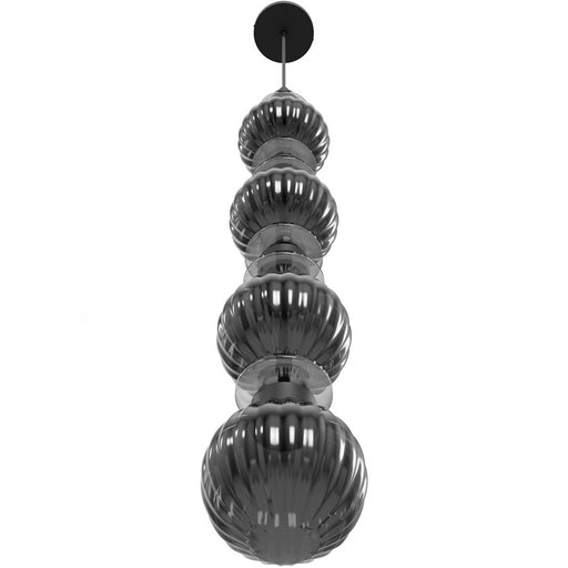 Avenue Lighting Avra 4 Light 35" Pendant, Black/Black