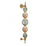 Avenue Zayna 5-Light 38"H LED Sconce, Brass/Green and Brown