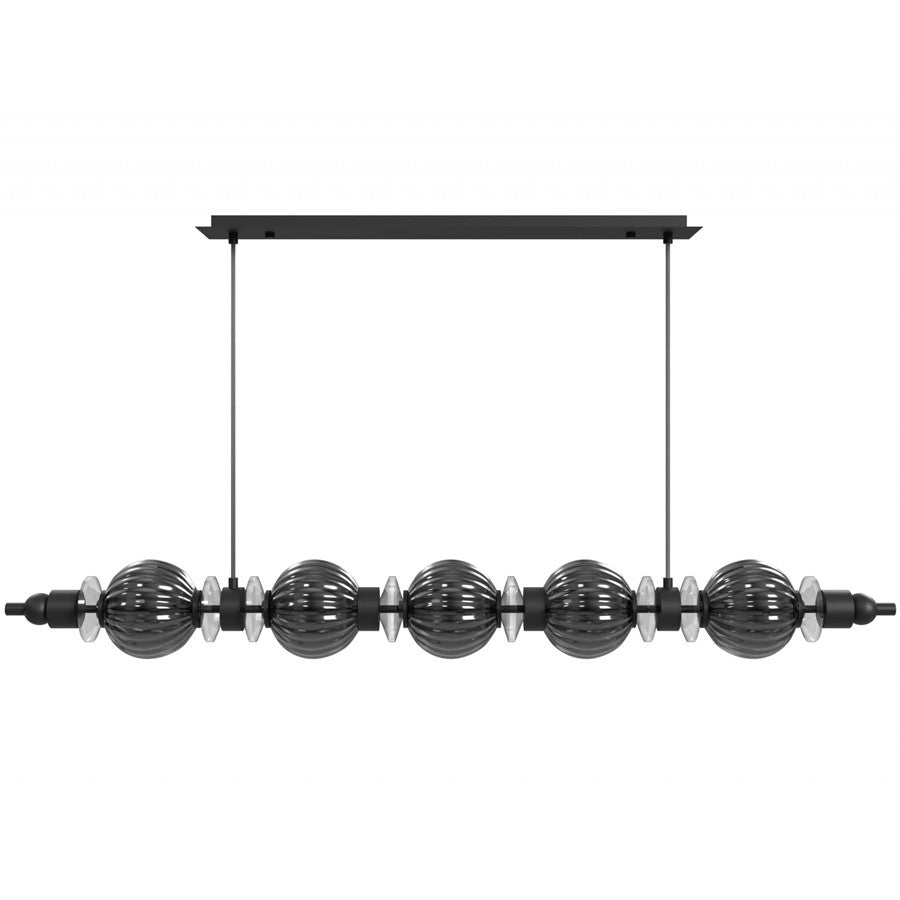 Avenue Lighting Avra 5 Light 5" Pendant, Black/Black - HF7955-BK
