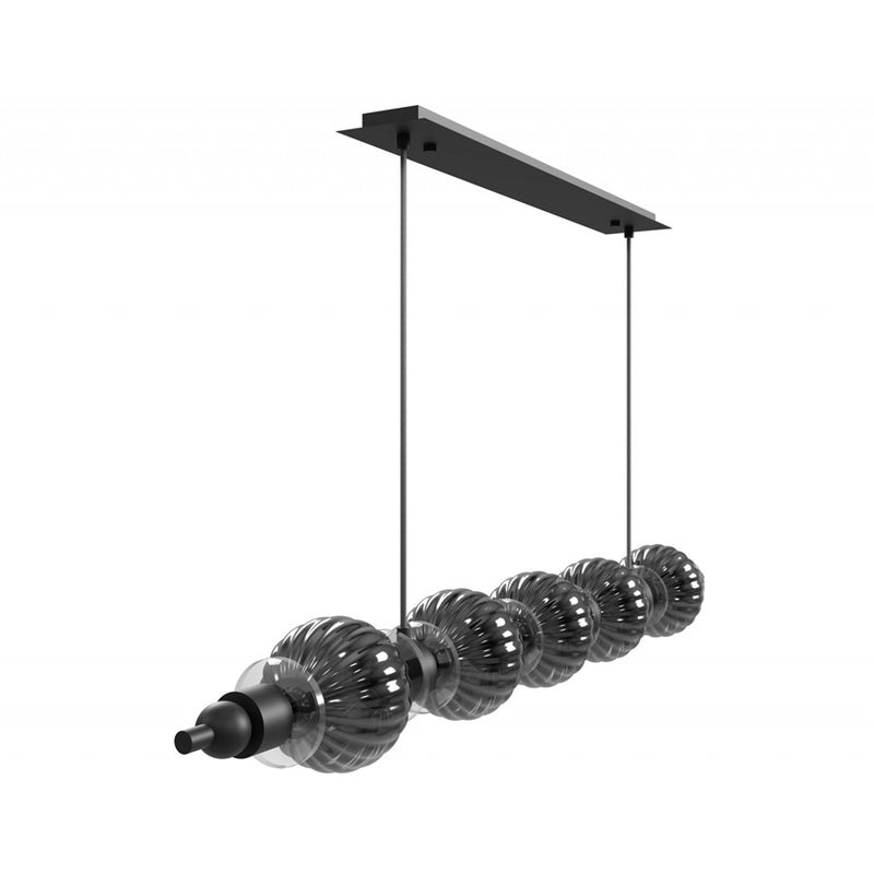 Avenue Lighting Avra 5 Light 5" Pendant, Black/Black - HF7955-BK