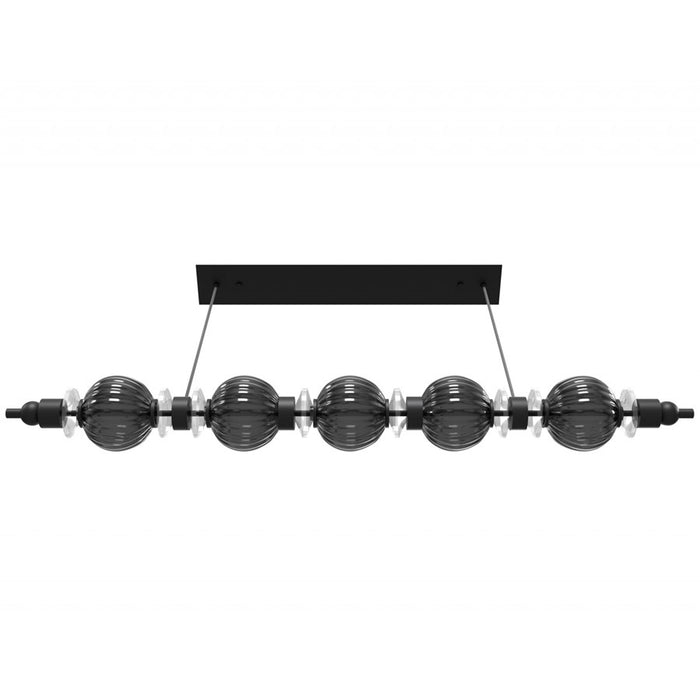 Avenue Lighting Avra 5 Light 5" Pendant, Black/Black