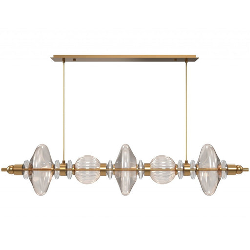Avenue Lighting Avra 5 Light 9" Pendant, Aged Brass/Clear - HF7977-AB