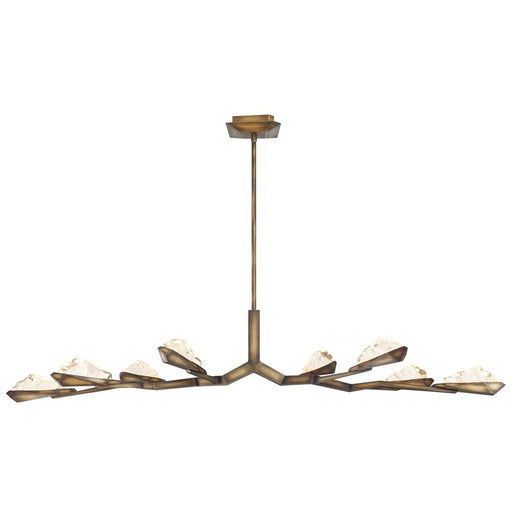 Avenue Geneva 8-Lt 68"W LED Chandelier, Rusted Gold/Clear Crystal - AEHF8038-RG