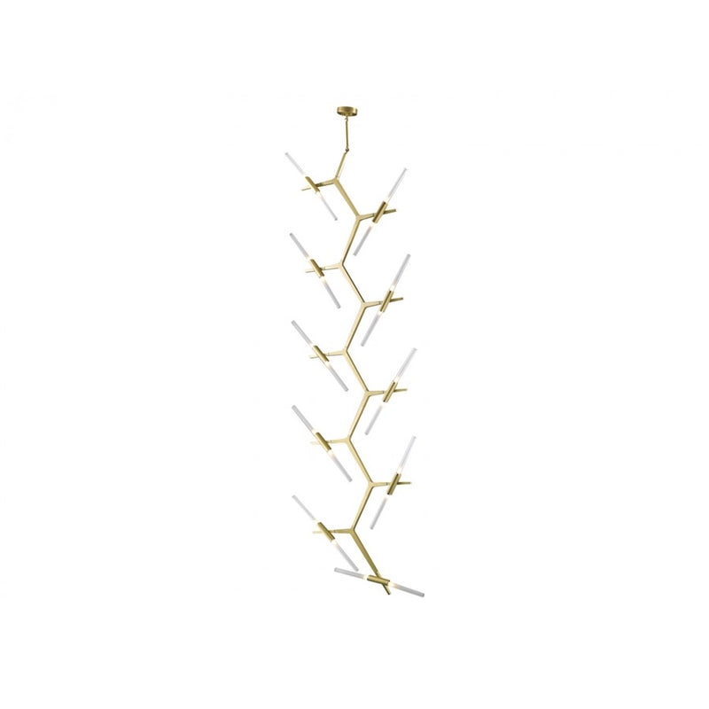 Avenue Lighting San Vicente Blvd. 20Lt 127" Chandelier, Brass - HF8058-20-BB