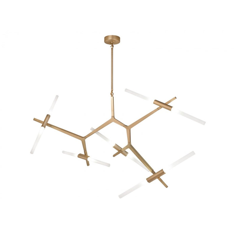 Avenue Lighting San Vicente Blvd. 10Lt 46" Chandelier, Brass - HF8059-10-BB